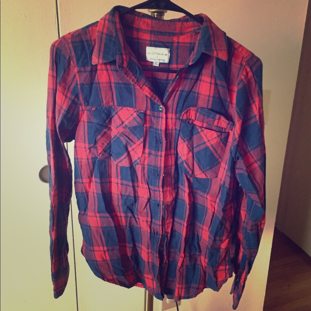 Cotton On plaid button up